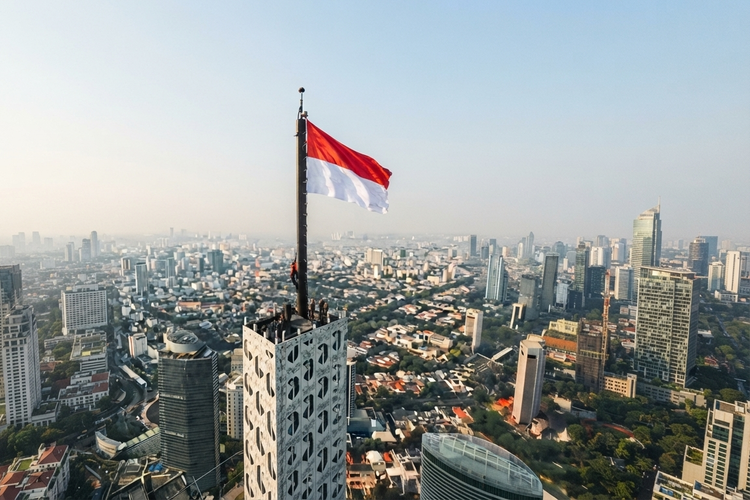 Megah Menjulang di Langit Jakarta, Merah Putih Puncaki Autograph Tower, Tertinggi di Bumi Selatan 