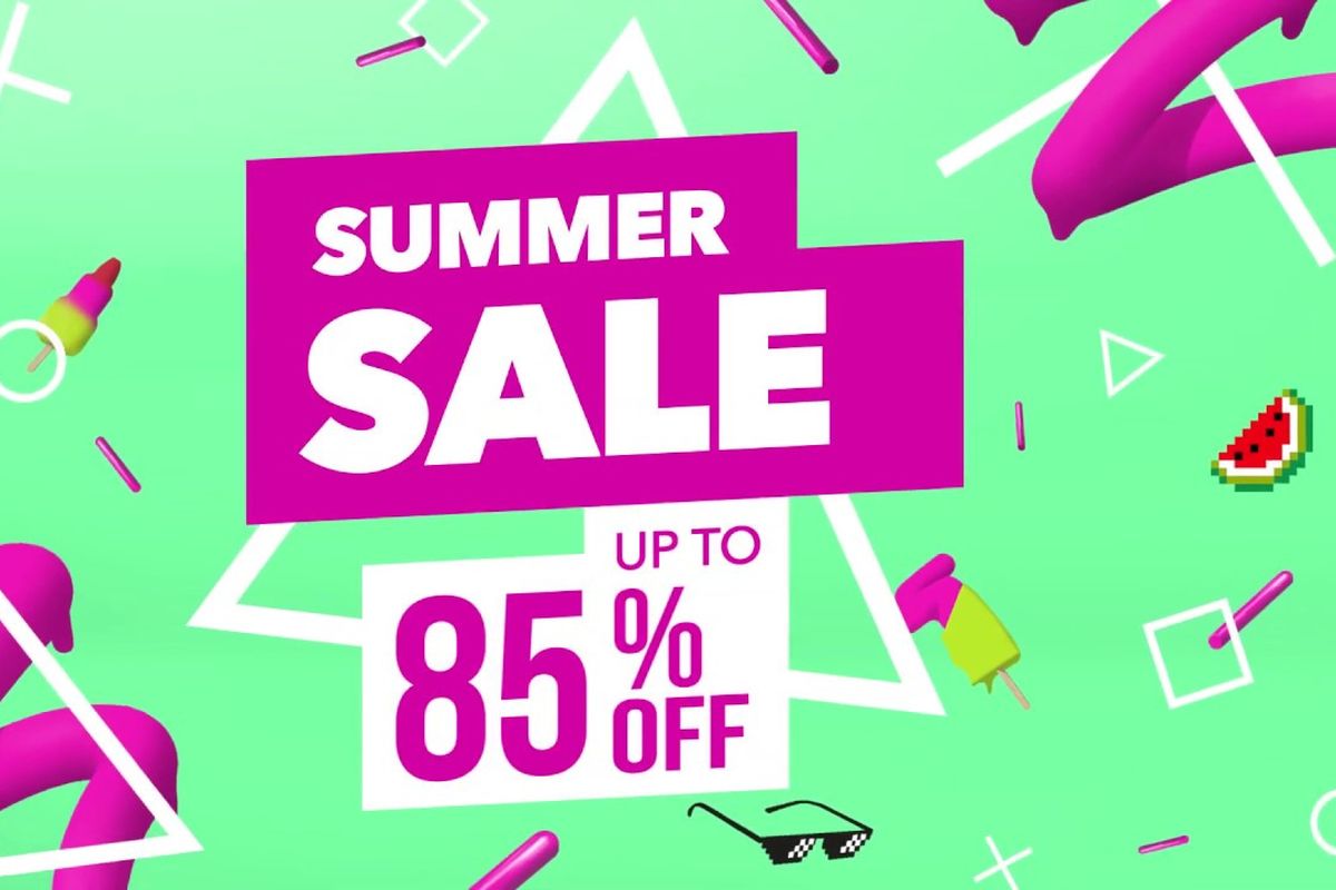 Ilustrasi poster PlayStation Summer Sale 2021.