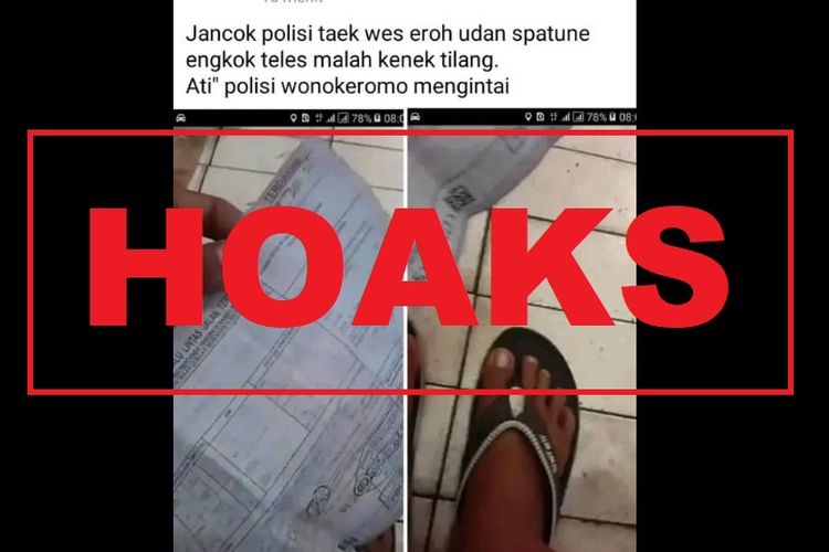 Hoaks, pengendara sepeda motor ditilang di Wonokromo, Surabaya karena memakai sandal jepit