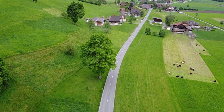 Ladang yang berlokasi di Malters, Lucerne, Swiss tengah