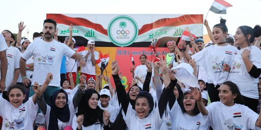 Sosialisasi Asian Games 2018 melalui Fun Run di Irak beberapa waktu lalu
