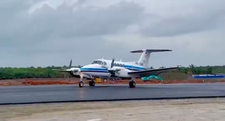 Uji Coba "Proving Flight" Landasan Pacu Bandara IKN Sukses Digelar