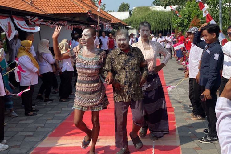 Para ODGJ saat mengikuti lomba di Liponsos Keputih, Surabaya, Rabu (13/8/2025).