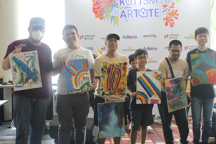 Kegiatan coaching clinic dalam acara Autism Day at Artotel di Artotel Thamrin Jakarta, Sabtu (13/5/2023).