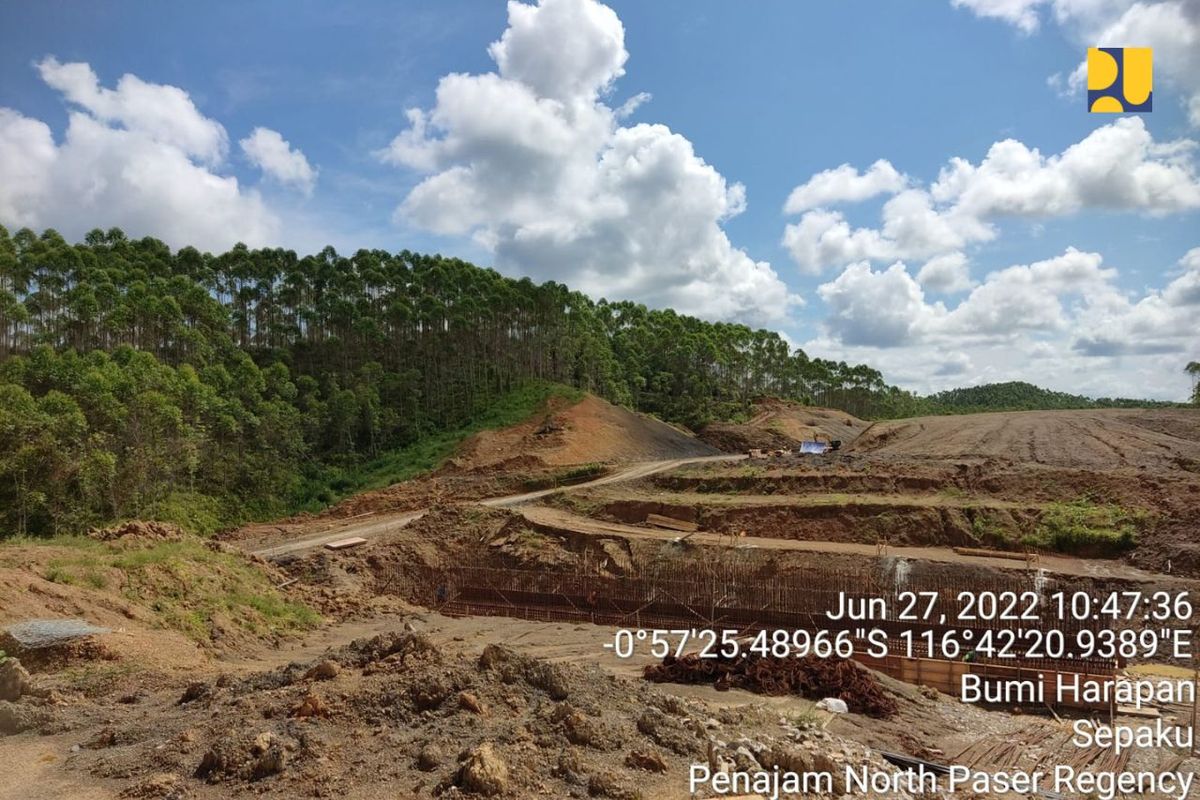 Pembangunan jalan lingkar sepaku di IKN Nusantara