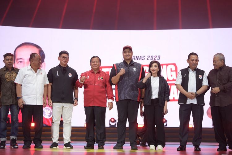 Menpora Dito Ariotedjo memaparkan empat aspek untuk perkembangan ekosistem olahraga Indonesia pada perayaan Hari Olahraga Nasional (Haornas) ke-40 di Jakarta International Velodrome, Sabtu (9/9/2023). 