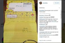 Surat Siswi SD yang Menyemangati Diunggah Ahok di Instagram