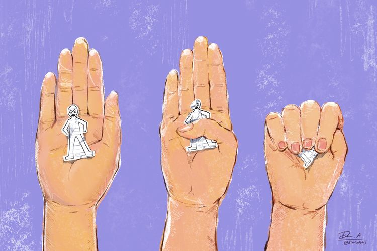 Ilustrasi kekerasan pada perempuan. Baru-baru ini, seorang mahasiswi di Yogyakarta, Natasya Hutagalung, menjadi korban penyiraman air keras oleh orang suruhan mantan pacarnya.
