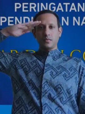 Mendikbud Nadiem Makarim dalam peringatan Hari Pendidikan Nasional (Hardiknas 2020) yang dilaksanakan Kemendikbud secara daring (2/5/2020).