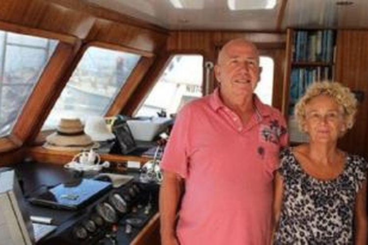 Pasangan David dan Linda sudah berlayar selama 14 tahun 