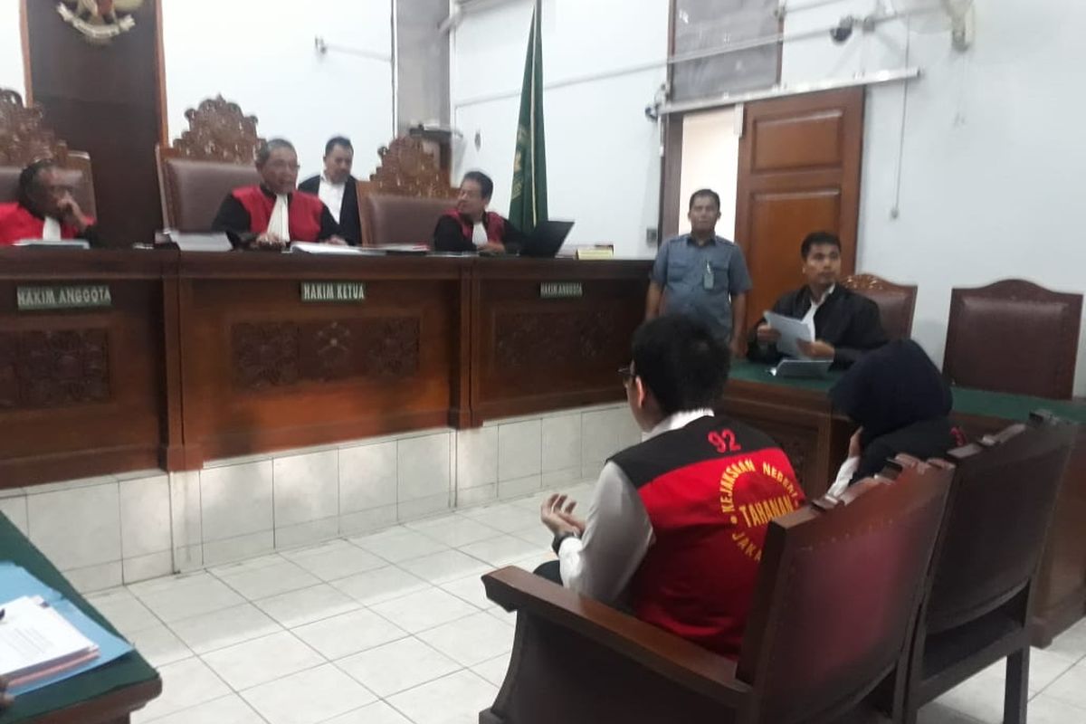 Sidang pembacaan dakwaan Aulia Kesuma di Pengadilan Negeri Jakarta Selatan, Senin (10/2/2020).