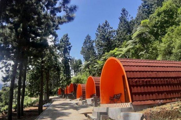 Fasilitas glamping di Bukit Bintang di Guci, Tegal