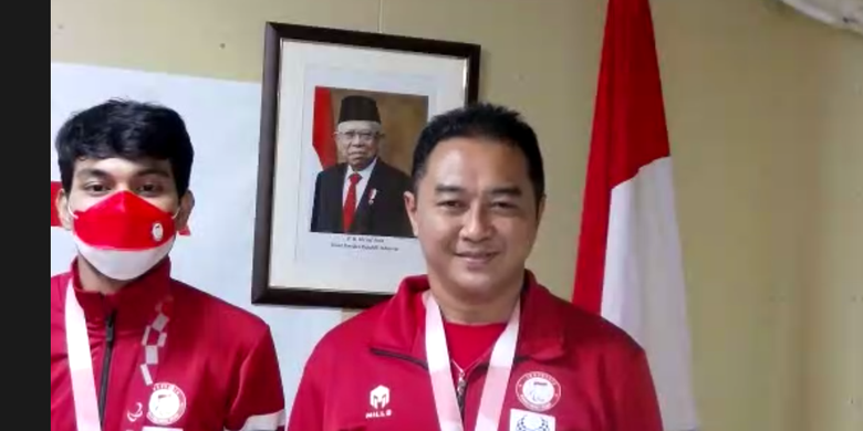 Hary Susanto dalam Konferensi Pers bersama NPC Indonesia dan para atlet Badminton Paralimpiade Tokyo, Minggu (5/9/2021) malam WIB.