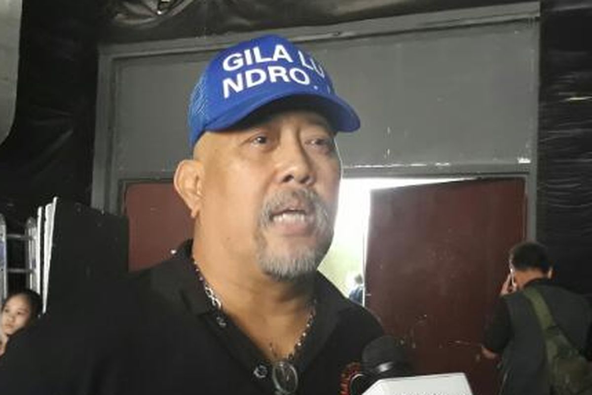 Indro Warkop saat dijumpai di Studio Movie One, Tanah Kusir, Jakarta Selatan, Senin (17/4/2017).