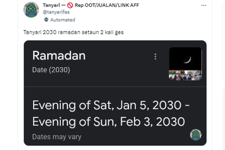 Umat Islam Sambut Dua Ramadhan Di 2030, Dua Ramadhan Serta Dua Lebaran ...