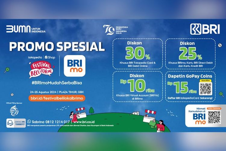 BRI sediakan promo menarik berupa diskon hingga 30 persen di Festival Beli Lokal. 