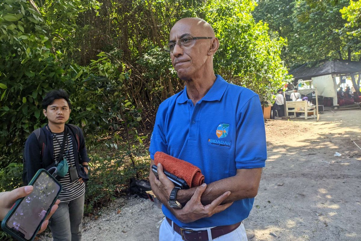 Dewan Komisaris Ancol Geisz Chalifa saat ditemui di Pulau Bidadari, Kepulauan Seribu, Selasa (24/5/2022).
