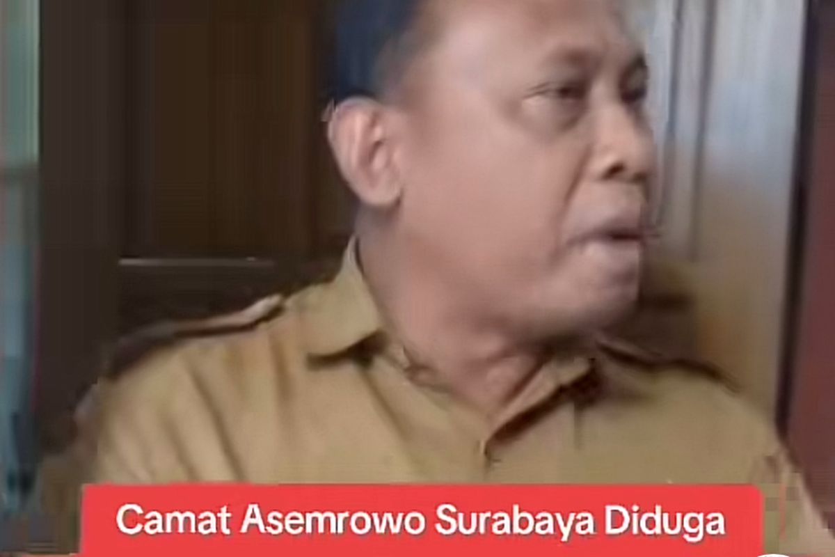 Potongan video Camat Asem Rowo diduga sembunyikan wanita, Rabu (8/1/2025).
