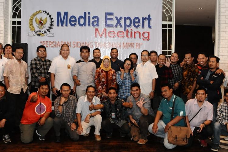 MPR menggelar Media Expert Meeting khusus untuk Persiapan Sidang Tahunan MPR di Jakarta,  Senin (5/8/2019)