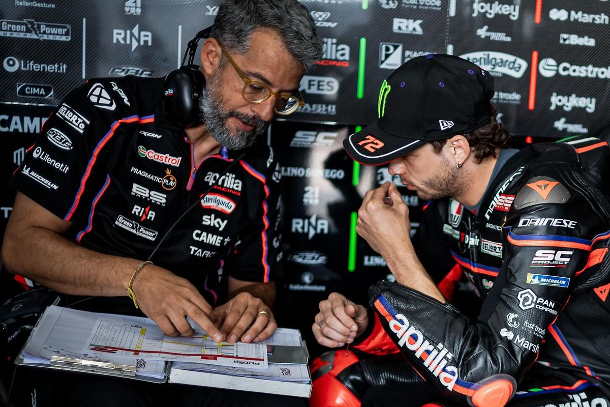 Marco Bezzecchi saat sesi tes di Sirkuit Aragon