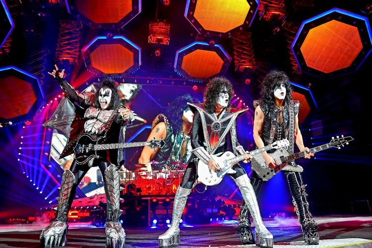 Band asal Amerika Serikat, Kiss ketika tampil di Swedia.