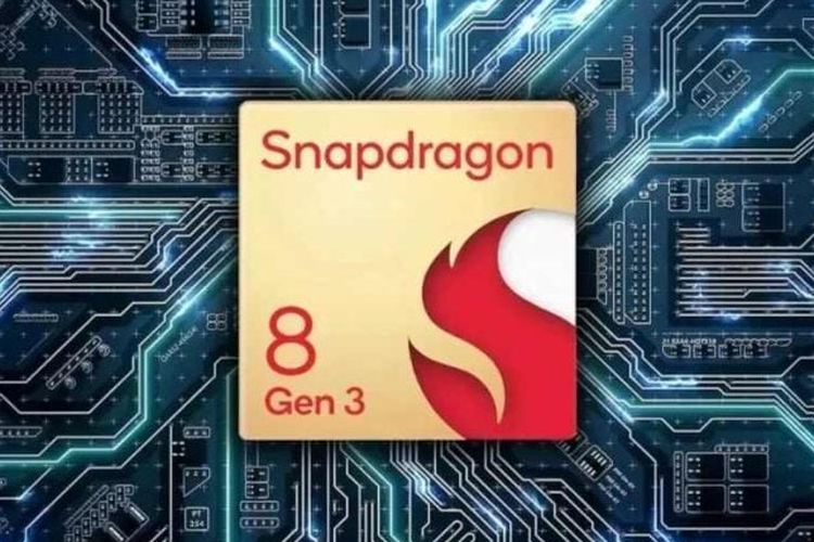 Ilustrasi chipset Snapdragon 8 Gen 3.