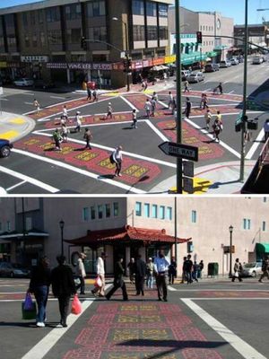 Oakland Chinatown Pedestrian Scramble