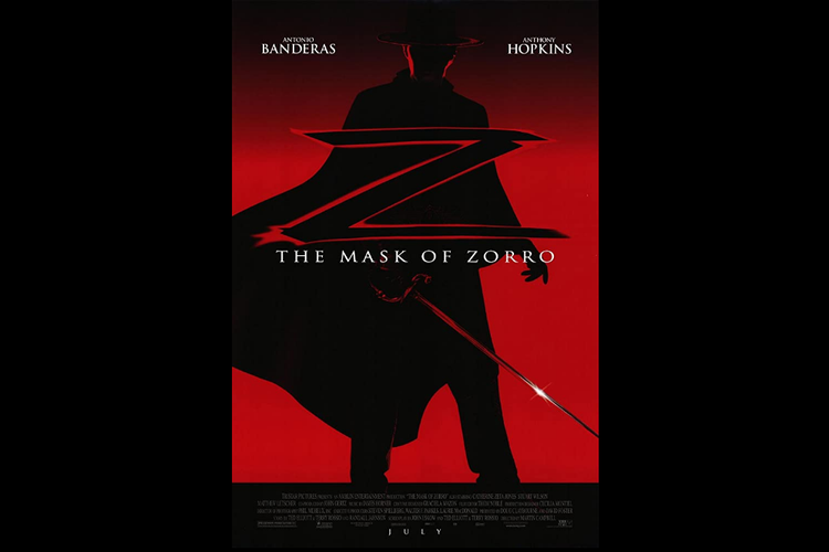 Dibintangi Anthony Hopkins dan Antonio Banderas, The Mask of Zorro (1998) akan tayang di Netflix mulai 1 September.