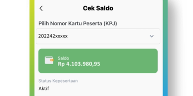 ilustrasi cek saldo Jaminan Hari Tua (JHT) BPJS Ketenagakerjaan melalui aplikasi JMO.