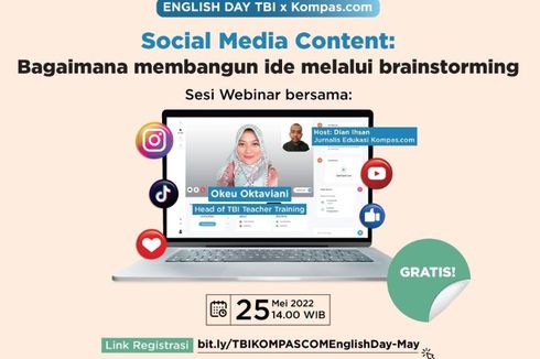 Ingin Tingkatkan Ide Buat Konten di Sosial Media? Daftar Webinar Gratis TBI x Kompas.com di Sini