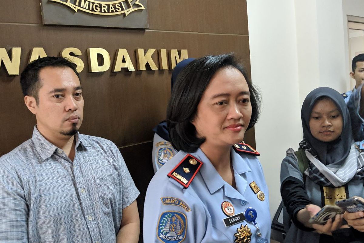 Kepala Kantor Imigrasi Non TPI Kelas I Kota Tangerang, Felusia Sengky Ratna di kantornya, Selasa (11/2/2020)