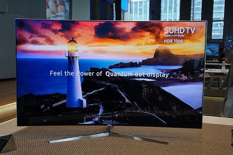 Salah satu TV pintar Samsung yang dibekali teknologi Quantum Dot untuk kualitas gambar yang tinggi