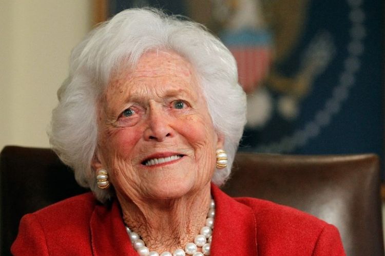 Barbara Bush. Foto ini diambil pada Maret 2012. (AFP/Tom Pennington)