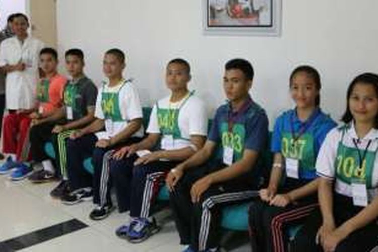 Para peserta  saat mengikuti seleksi nasional Pasukan Pengibar Bendera Pusaka (Paskibraka) tahun 2016.