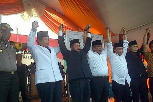 Perang Yel-Yel Warnai Hari Pertama Kampanye Pilkada Semarang 2015