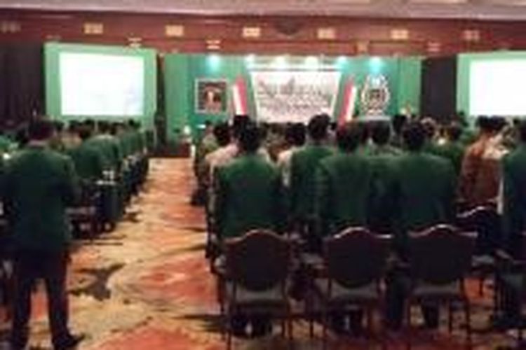 Mukernas I PPP di Hotel Bidakara, Jakarta, Selasa (17/2/2015).