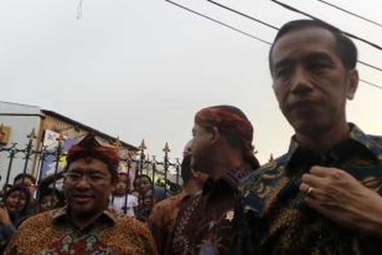 Presiden Joko Widodo menghadiri perayaan Cap Go Meh dalam Pekan Rakyat Bogor di Bogor, Kamis (5/3/2015) 