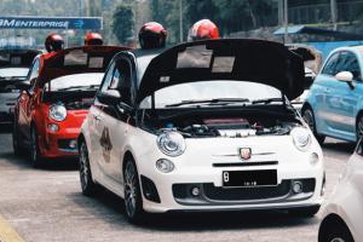 Deretan Abarth di ajang Abarth Corso, Sentul, Bogor.