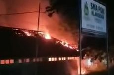 Gedung SMA PGRI Klangenan Cirebon Terbakar gara-gara Gelandangan Bakar Sampah