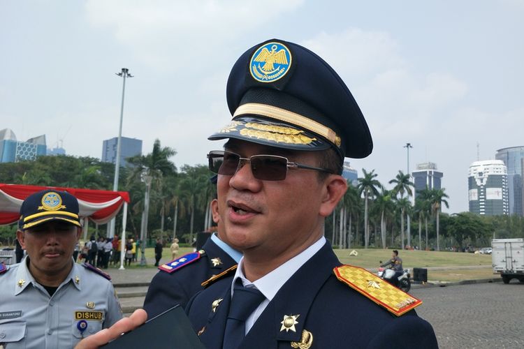 Kepala Dinas Perhubungan DKI Jakarta Syafrin Liputo di kawasan Monas, Jakarta Pusat, Selasa (17/9/2019).