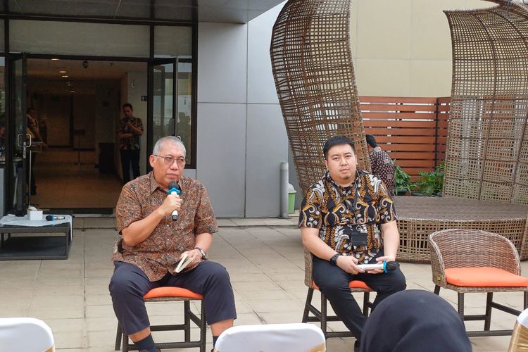 Direktur Utama Perum Bulog Bayu Krisnamurthi dalam acara Halal Bihalal di Jakarta, Kamis (25/4/2024).