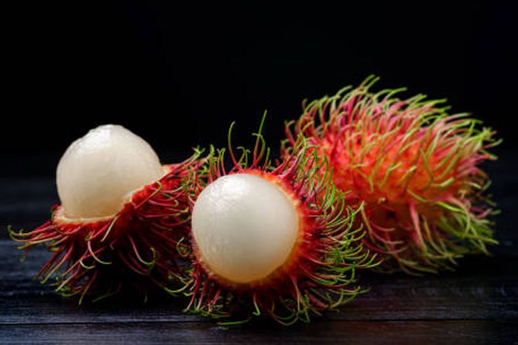 Ilustrasi buah rambutan.