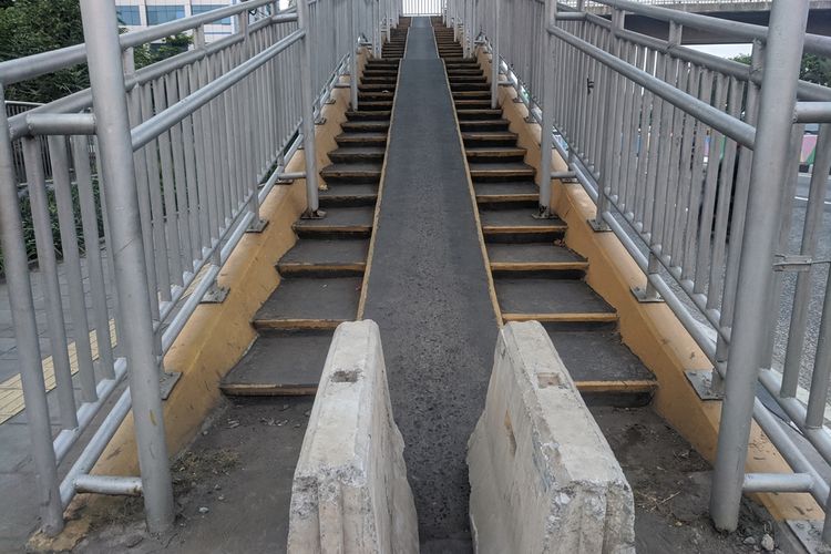 A file photo of a pedestrian bridge in Jakarta. 