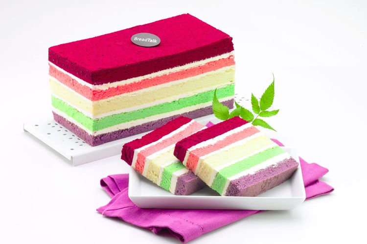 Rainbow cake BreadTalk