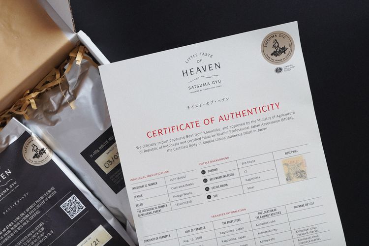 Certificate of Authenticity dari Little Taste of Heaven.