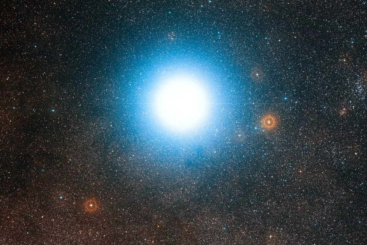 Ilustrasi sistem bintang Alpha Centauri