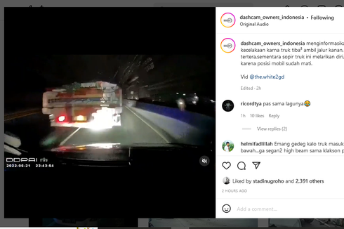 Video Truk Serobot Jalur Kanan di Jalan Tol dan Sebabkan Kecelakaan