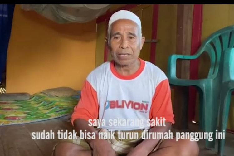 Foto// Caption Video Orang Tua Hamzah,Ayah Dari  Salah Seorang DPO Teroris Poso