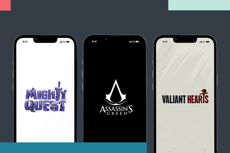 Ilustrasi game Mighty Quest, Assassin's Creed, dan Valiant Hearts 2 yang akan dirilis di Netflix.