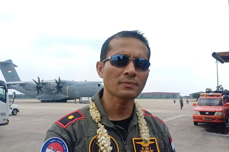 Pilot Airbus A400M, Mayor Pnb Riki Sihaloho, saat ditemui di Lanud Halim Perdanakusuma, Jakarta Timur, Senin (3/11/2025).